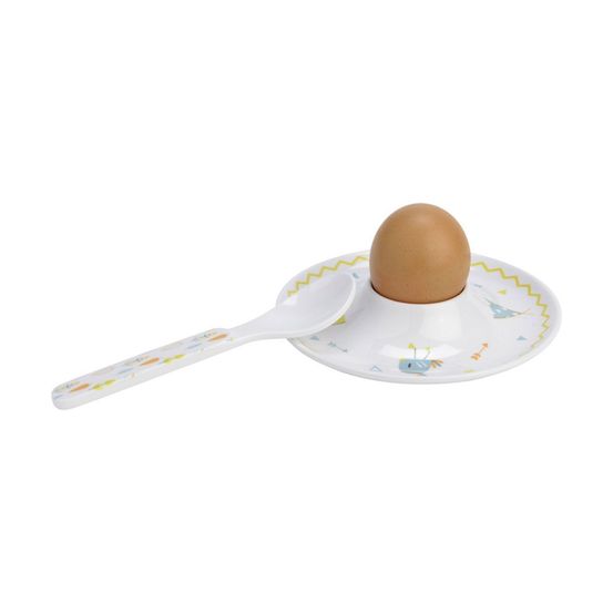 Coffret coquetier avec cuillère indien