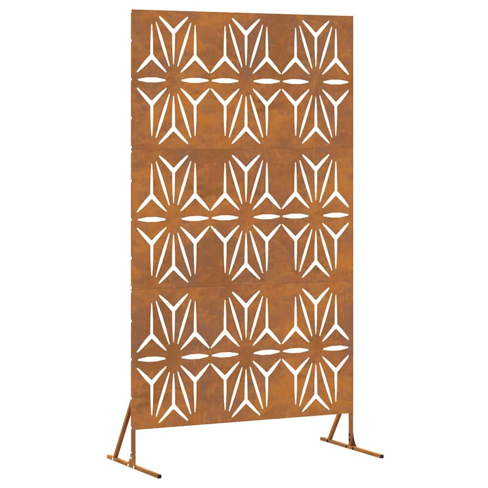 Écran de confidentialité gris 100 x 50 x 180 cm acier corten