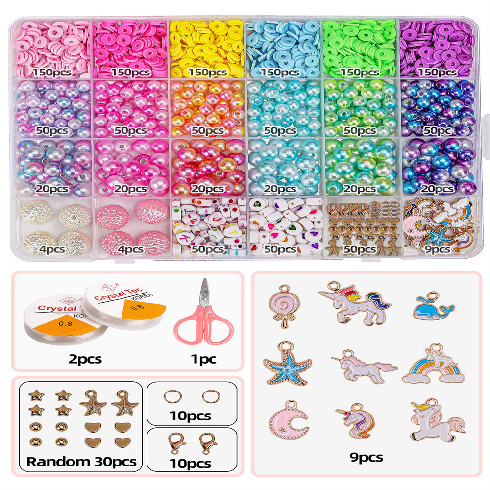 Boîte de perles faite à la main, contenant 1487 perles