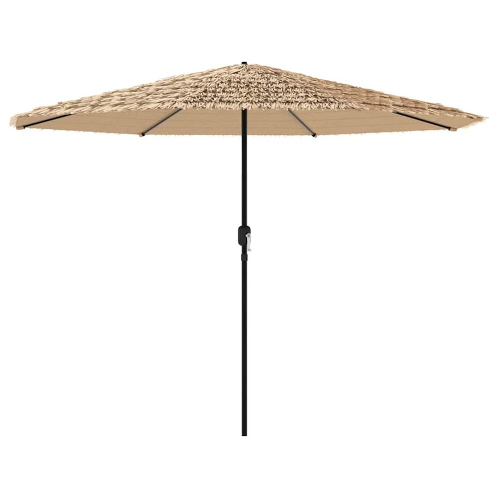 Parasol de jardin avec mât en acier marron 324x324x247 cm