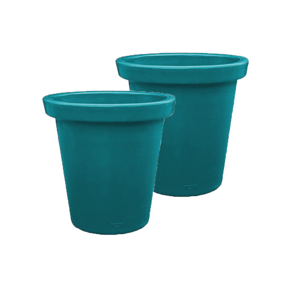 Pot de fleurs rond xxl delight 420l- lot de 2