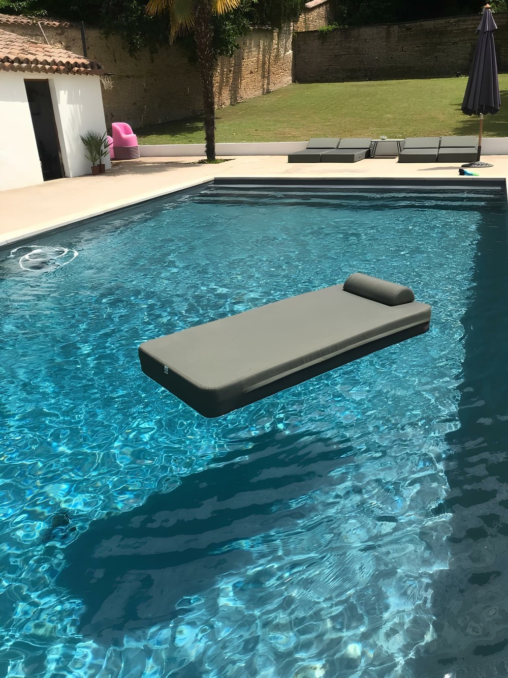 Le poolbed | matelas de piscine| 180x70x 18 cm kaki