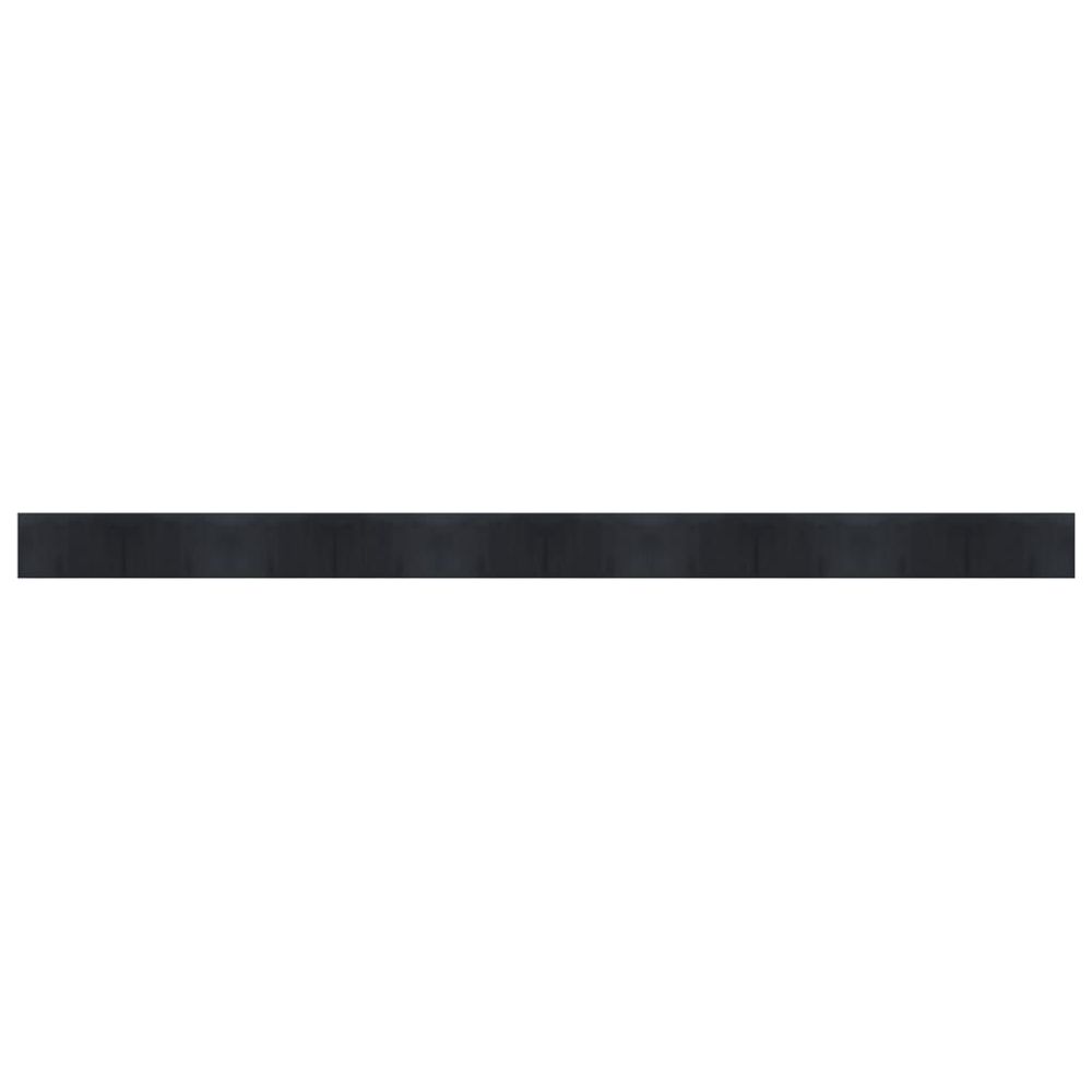 Tapis rectangulaire noir 60x1000 cm bambou