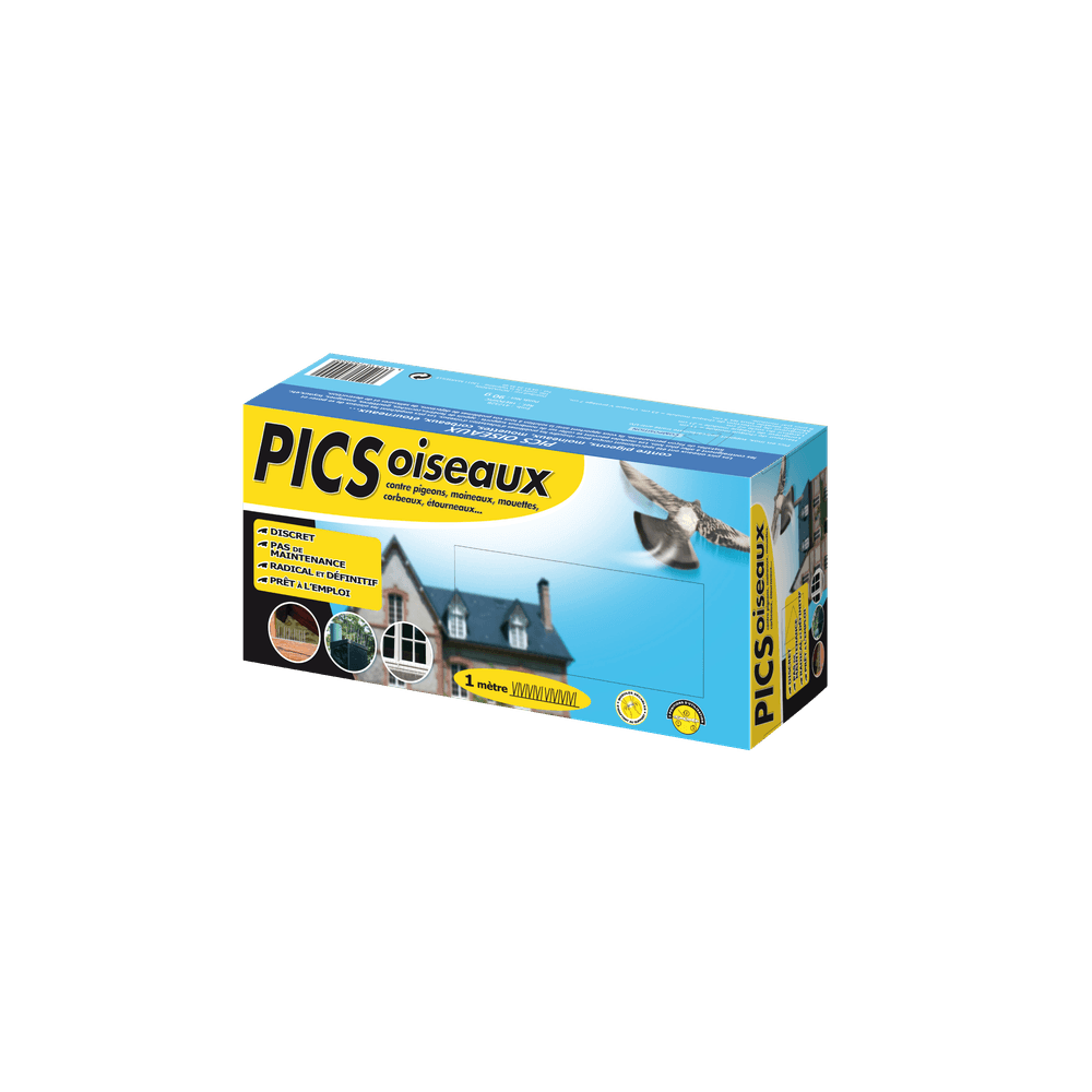 Pics anti-pigeons - 1 mètre de protection - facile à installer - discret - anti pigeons, moineaux, mouettes, cordeaux, étourneaux