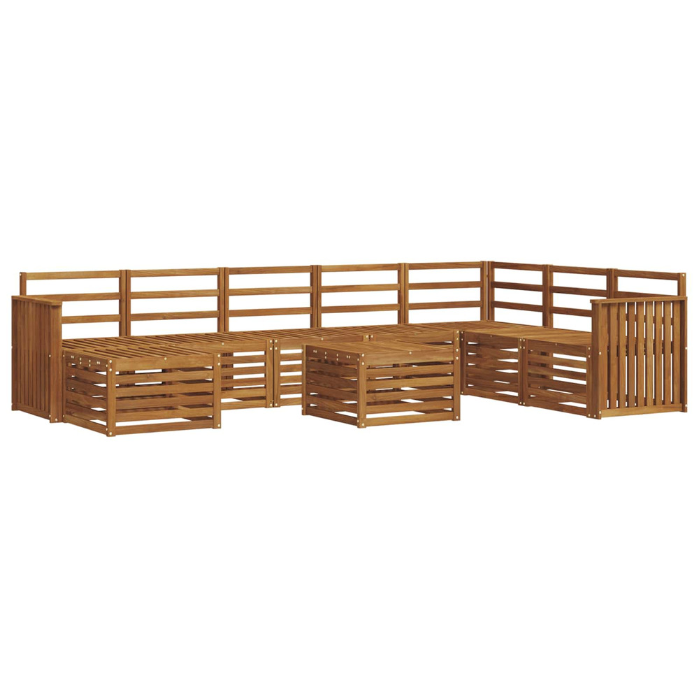 Ensembles de canapés naturel bois d'acacia massif