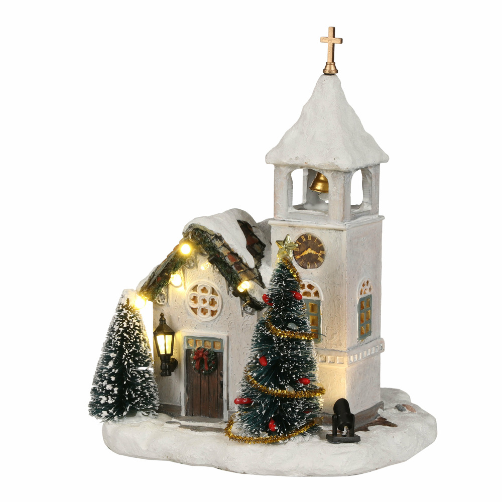 Luville - village de noël miniature église h20