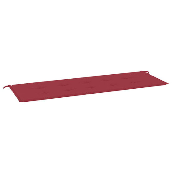 Coussin de banc de jardin rouge bordeaux 150x50x4 cm
