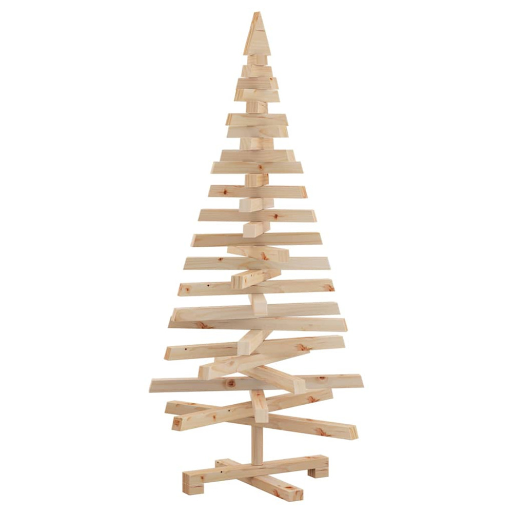 Arbres de noël avec support naturel 120 cm bois massif en pin