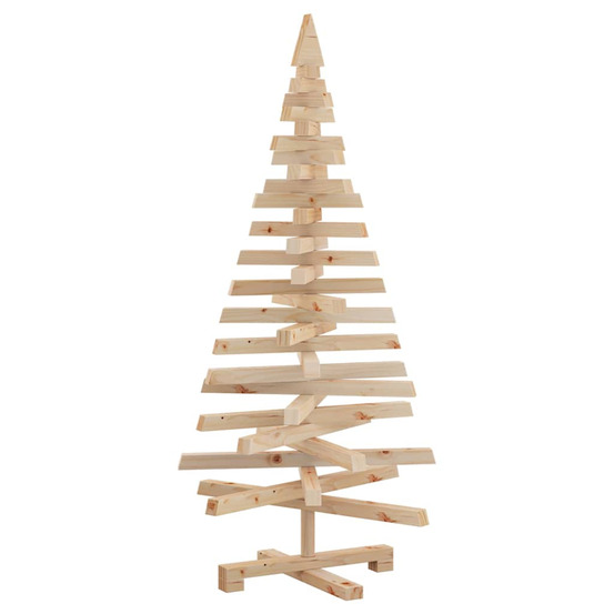 Arbres de noël avec support naturel 120 cm bois massif en pin