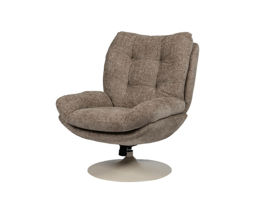 Fauteuil pivotant magnum pied blanc, taupe