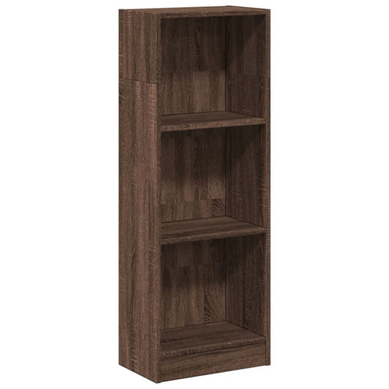 Bibliothèque chêne marron 40x24x109 cm bois d'ingénierie