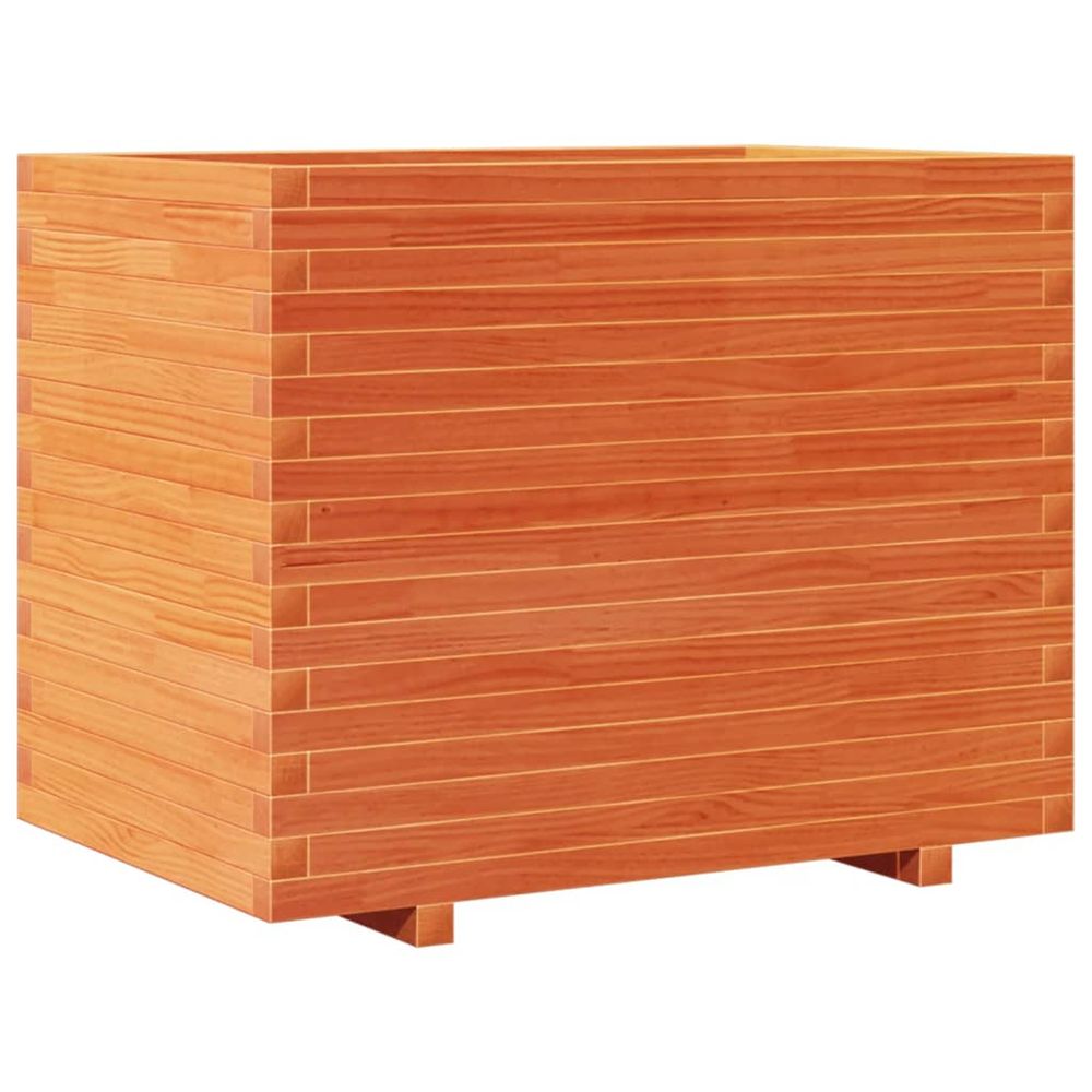 Jardinière d'extérieur cire marron 90x60x72 cm bois de pin massif