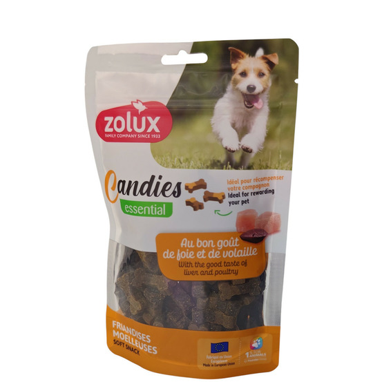 Friandises os bi gout volaille foie candies 150 g pour chiens