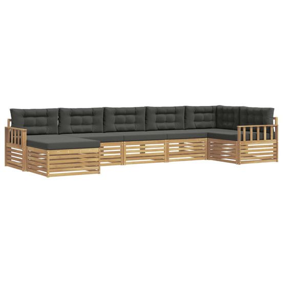 Ensemble de canapés d'extérieur 7 pc blanc et anthracite