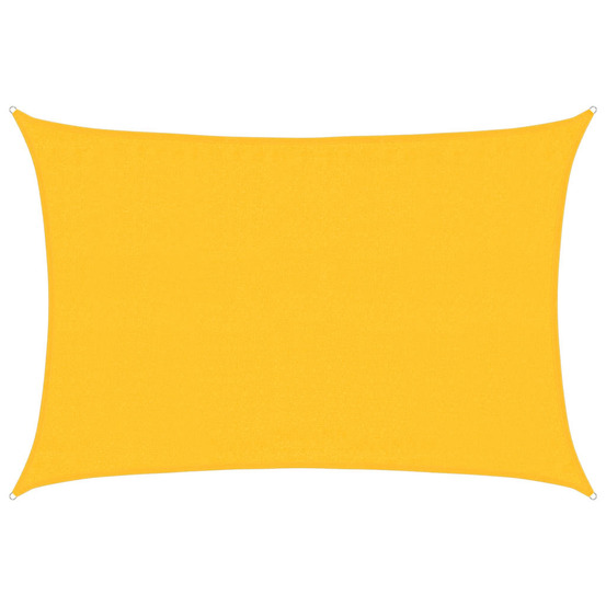 Voile d'ombrage 160 g/m² rectangulaire jaune 3,5x5 m pehd