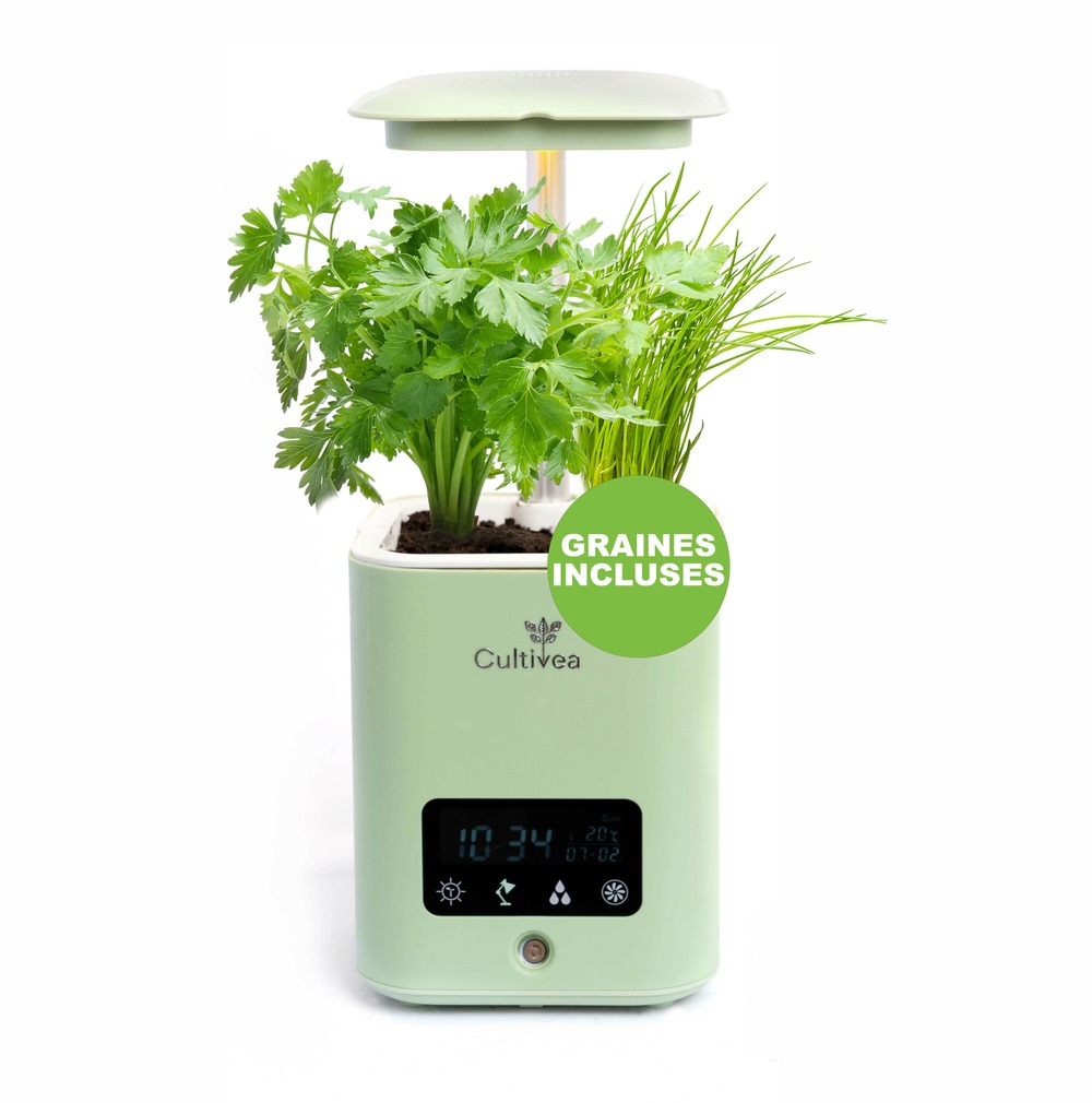 Cultivea potager intérieur intelligent 6 en 1 vert menthe - jardin hydroponique multifonctions connecté