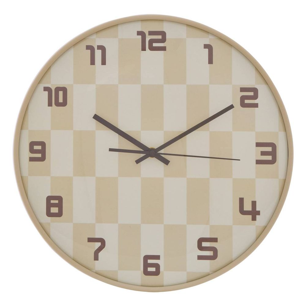 Horloge larry d.36cm beige