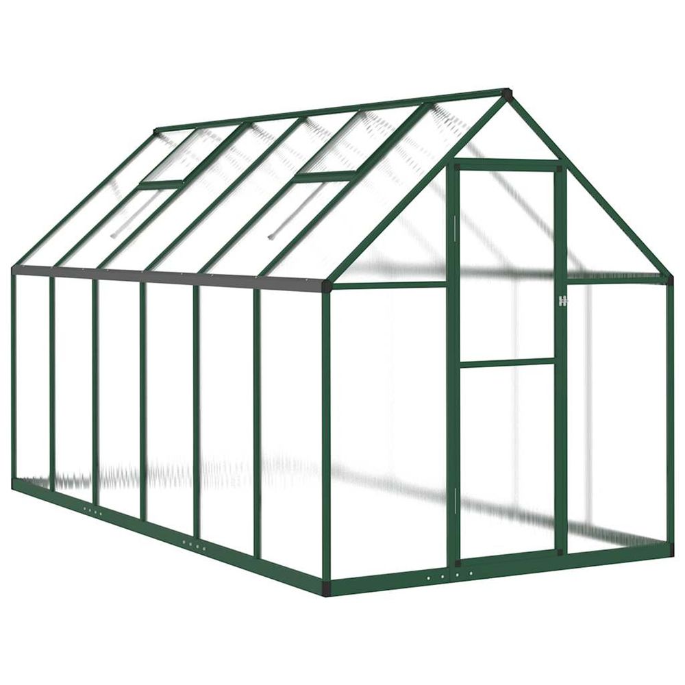 Serre avec cadre de base vert 334x169x195 cm aluminium