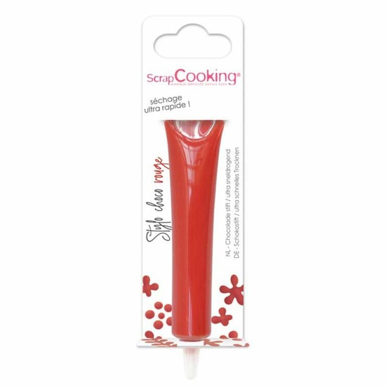 Stylo au chocolat rouge 25 g
