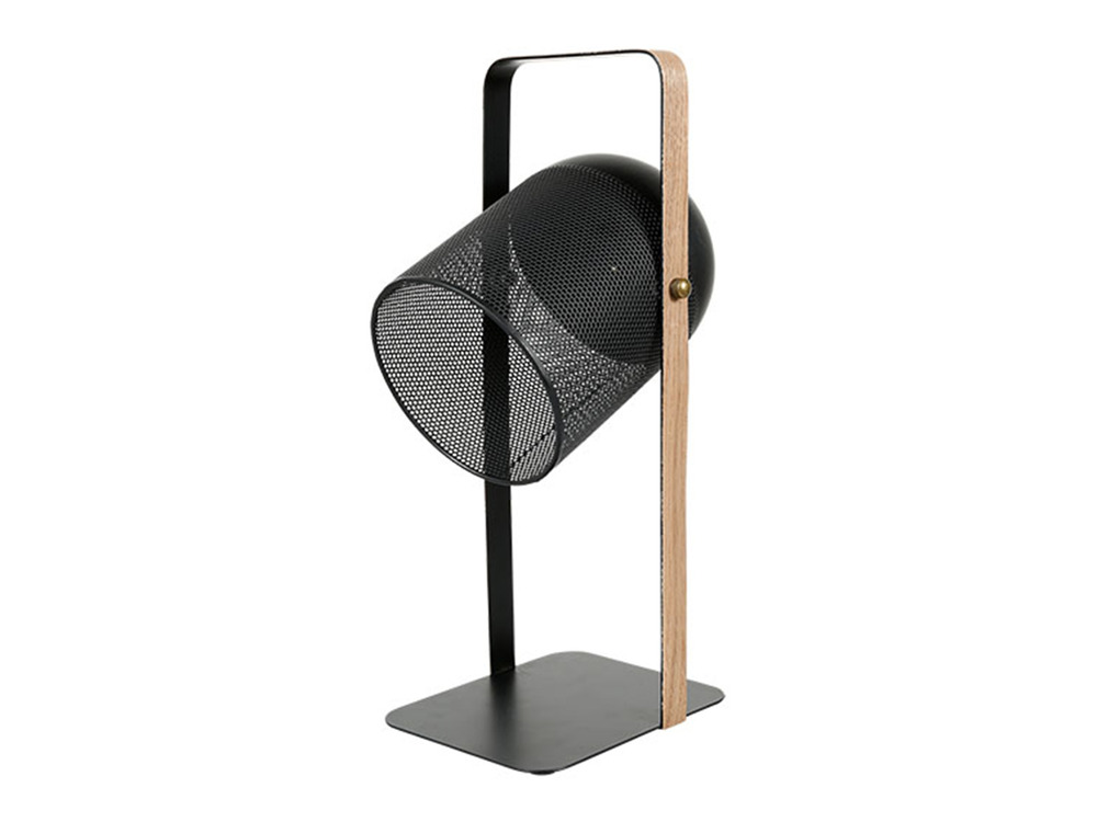 Lampe spot avec anse en métal noire