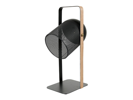 Lampe spot avec anse en métal noire