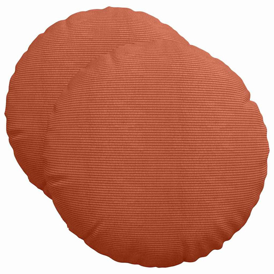 Coussins de siège 2 pcs rouge orange ø 50 cm