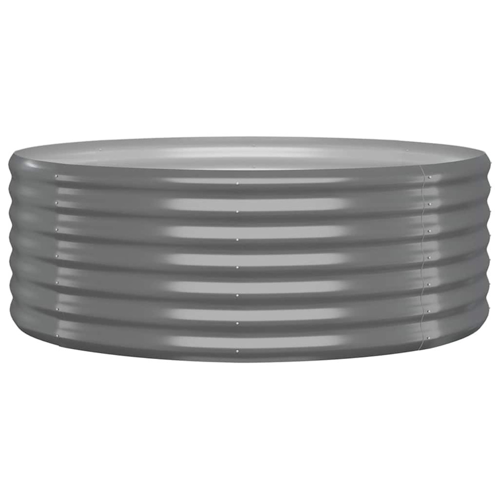 Lit surélevé de jardin acier galvanisé 100x100x36cm gris