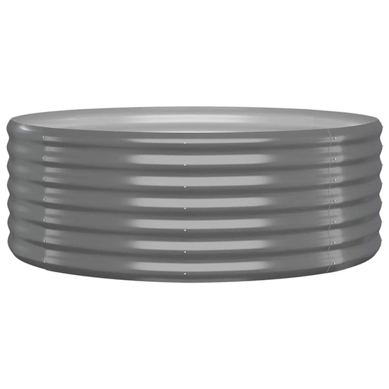 Lit surélevé de jardin acier galvanisé 100x100x36cm gris