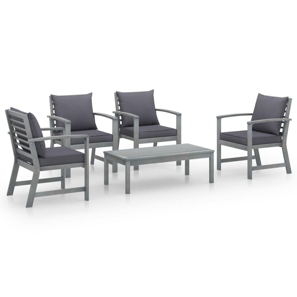 Salon de jardin 5 pcs avec coussin