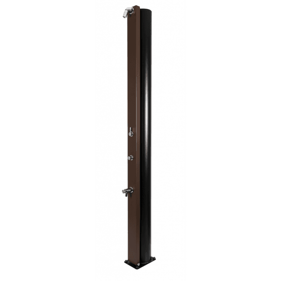 Douche de piscine solaire ultimate 60l avec rince pieds temporisé-marron-marron-21.50 --