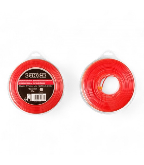 Fil nylon pour débroussailleuse et coupe-bordure, rond 2,7mm 68m - dunsch 7311270068r
