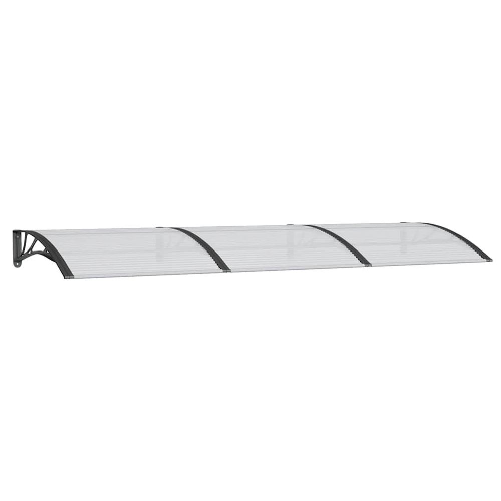 Auvent de porte noir 300x100 cm polycarbonate