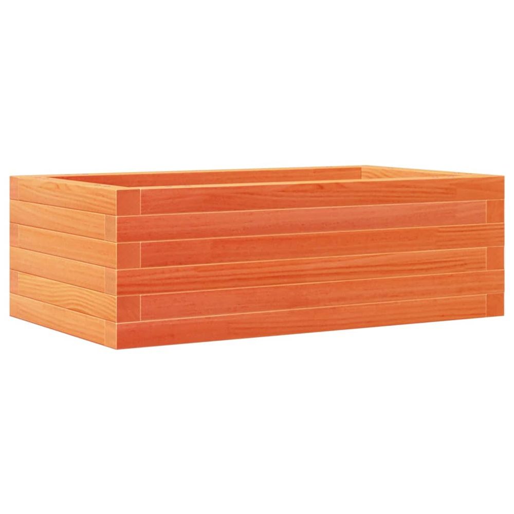 Jardinière d'extérieur cire marron 70x40x23 cm bois de pin massif