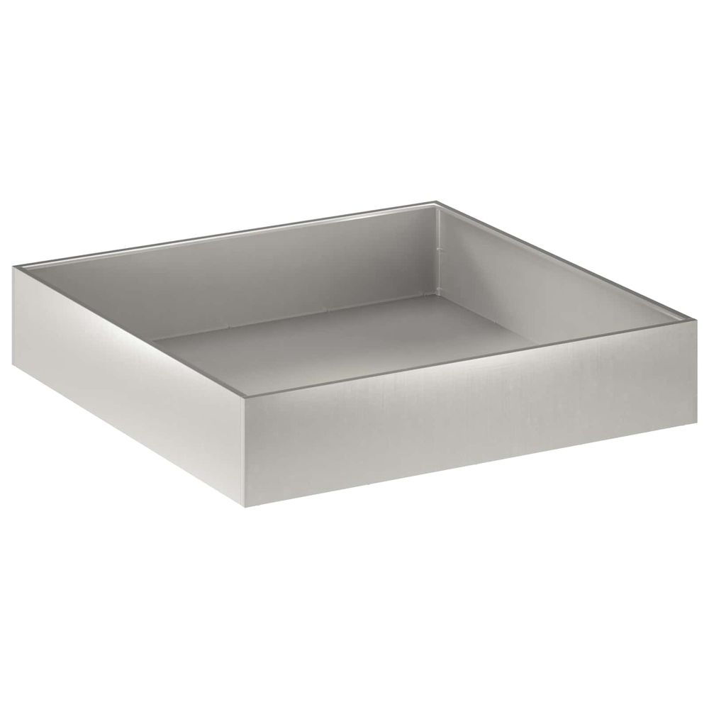 Cache-pot de jardin argenté 80 x 80 x 20 cm acier inoxydable