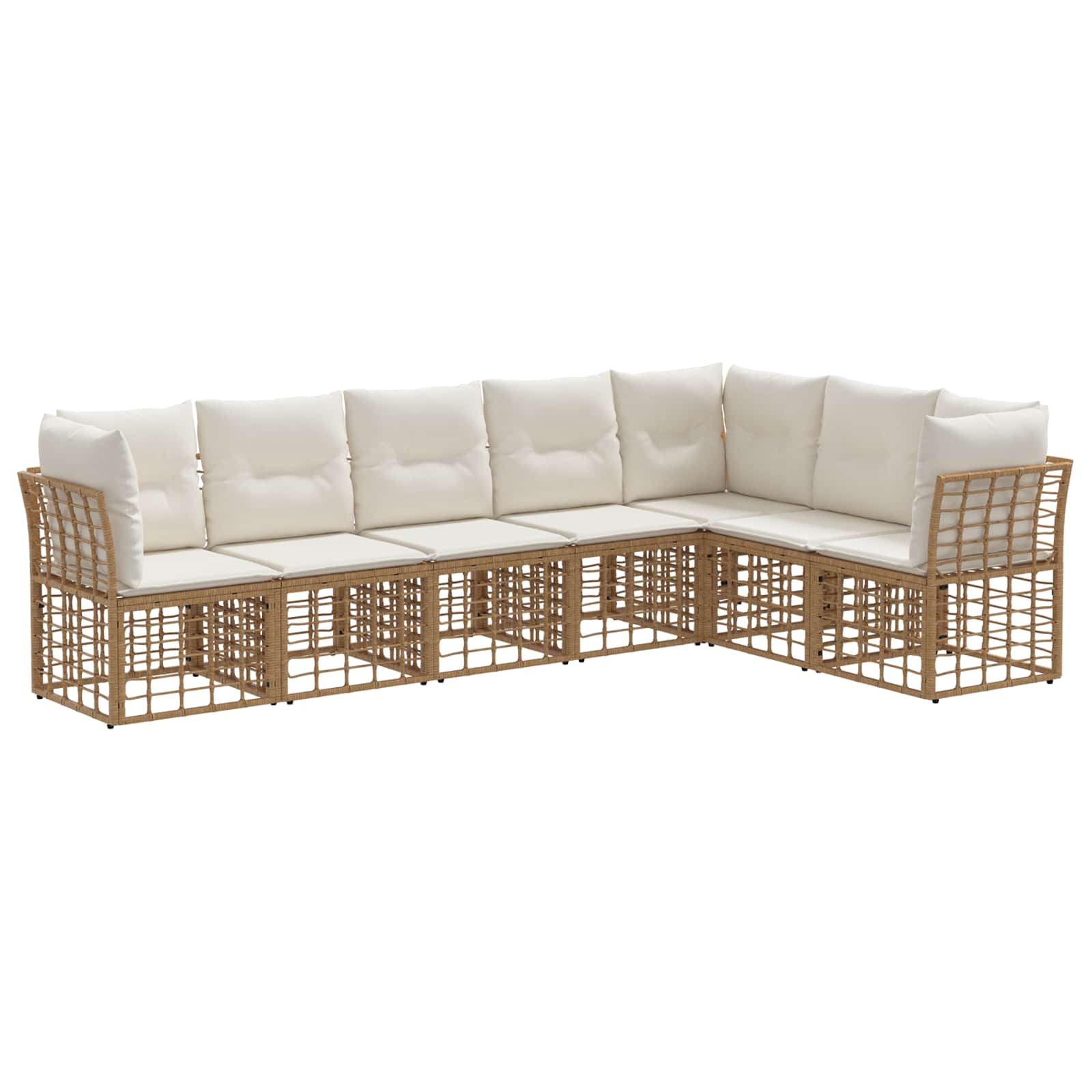 Ensemble de canapés d'extérieur naturel polyester