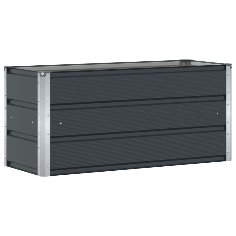 Jardinière anthracite 100 x 40 x 45 cm acier