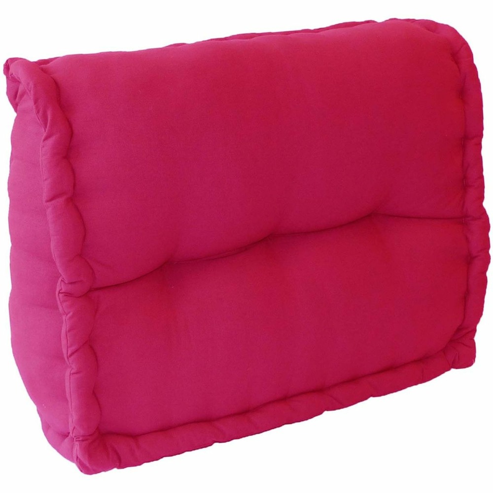 Coussin cale-rein en coton coloré fuchsia