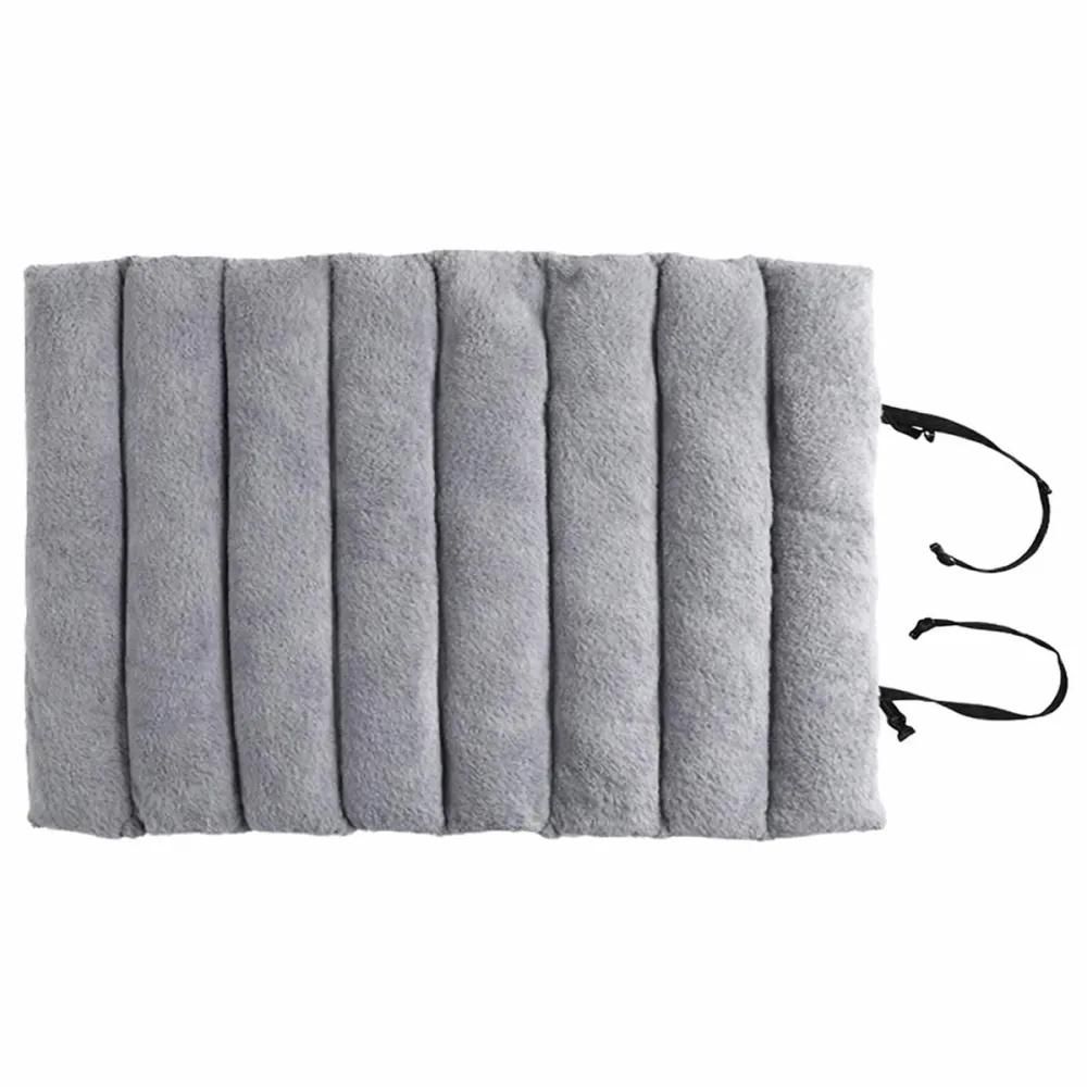 Coussin pour animaux imperméable en polyester gris - enroulable avec sangles réglables
