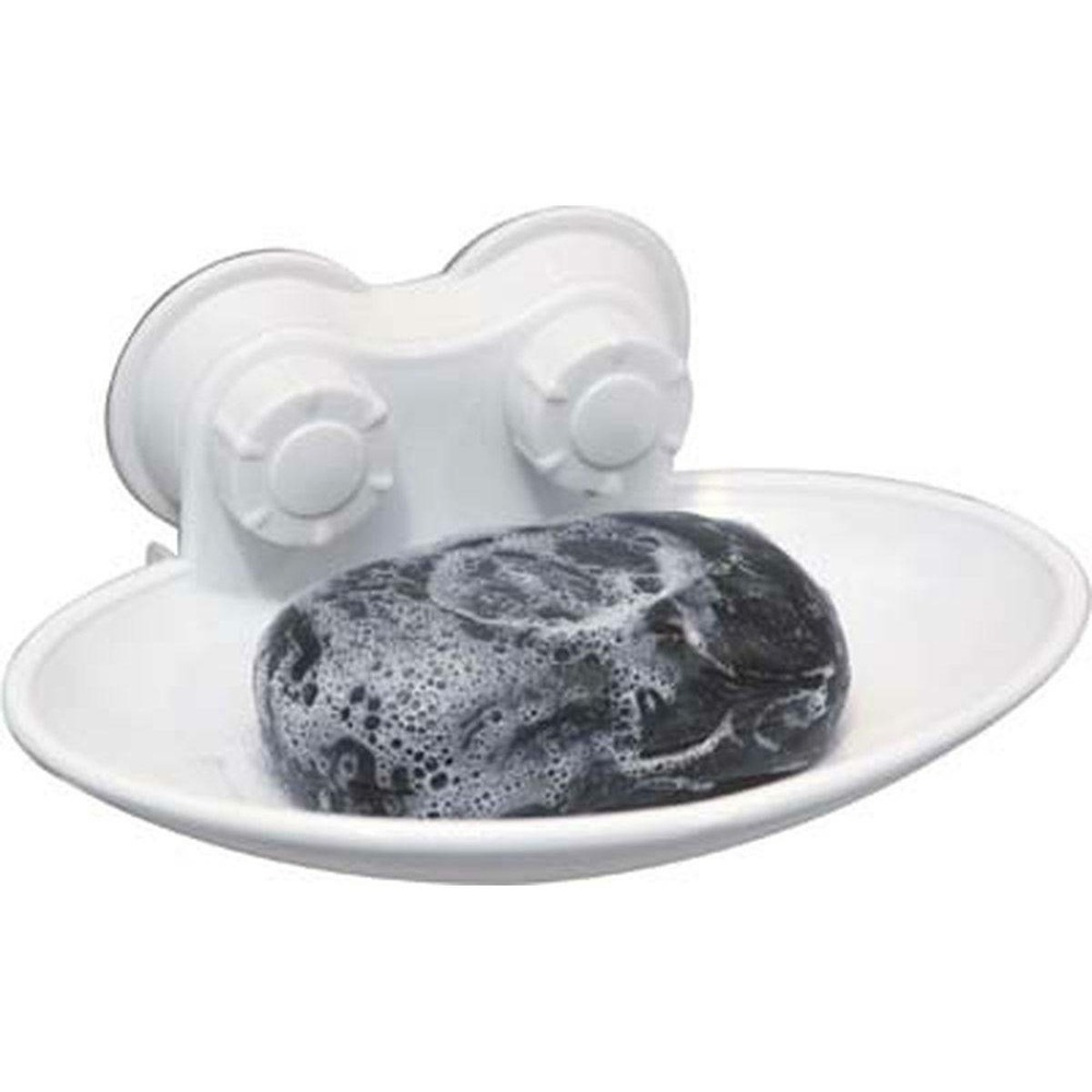 Porte savon pp sur ventouses - blanc