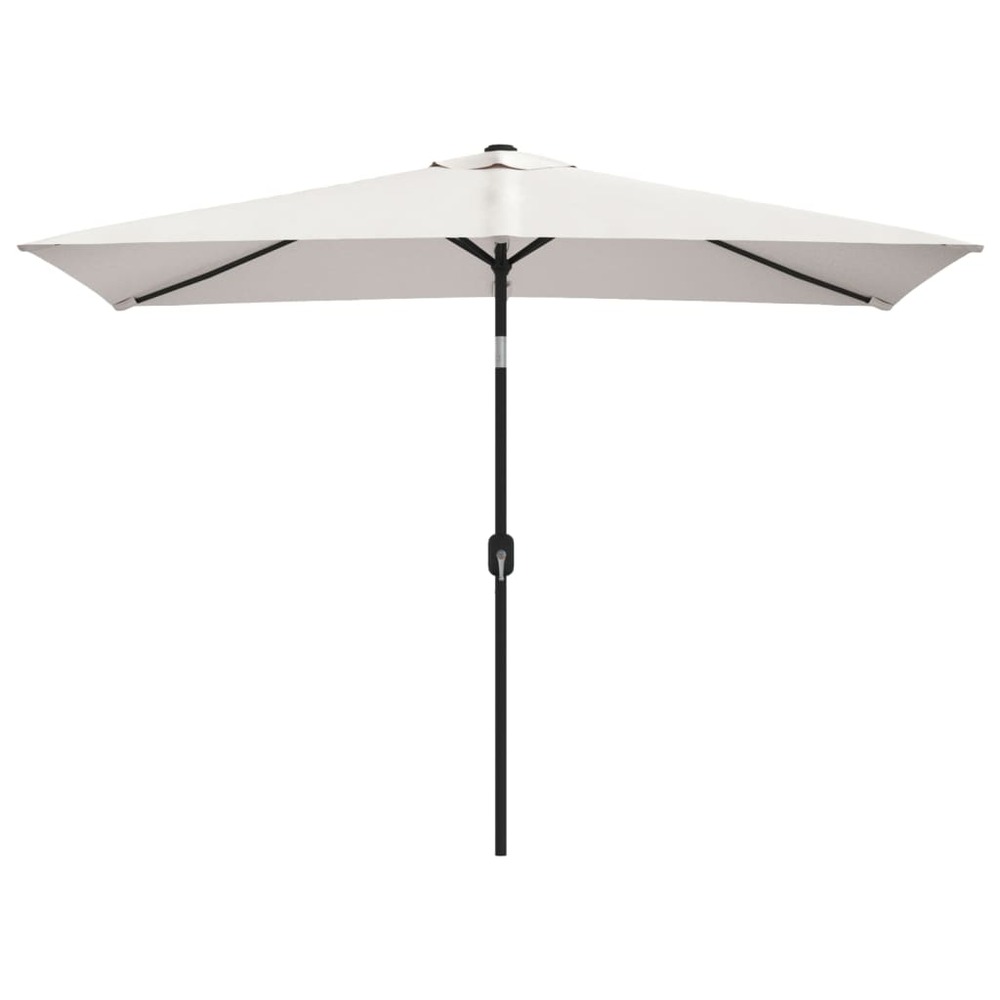 Parasol de jardin 200 x 300 cm rectangulaire blanc sable