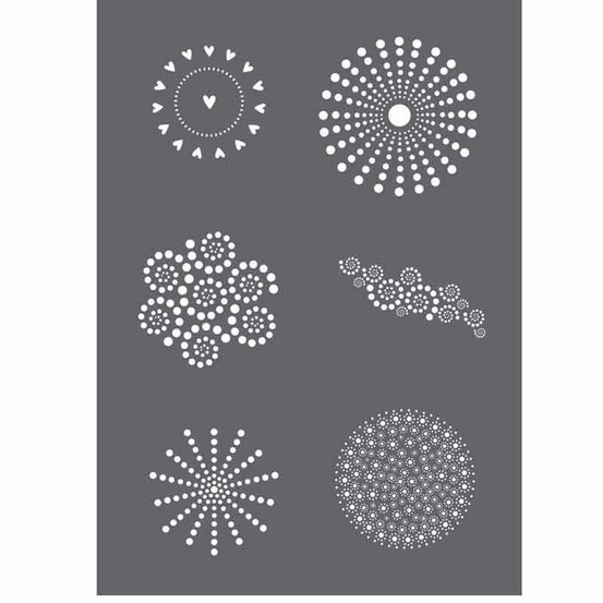 Pochoir 21 x 14,8 cm - divers formes