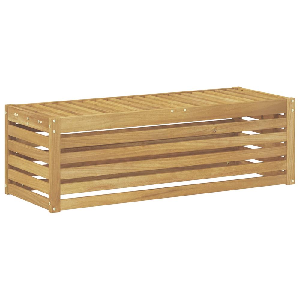 Banc de jardin blanc 115 x 43 x 37 cm bois d'acacia massif