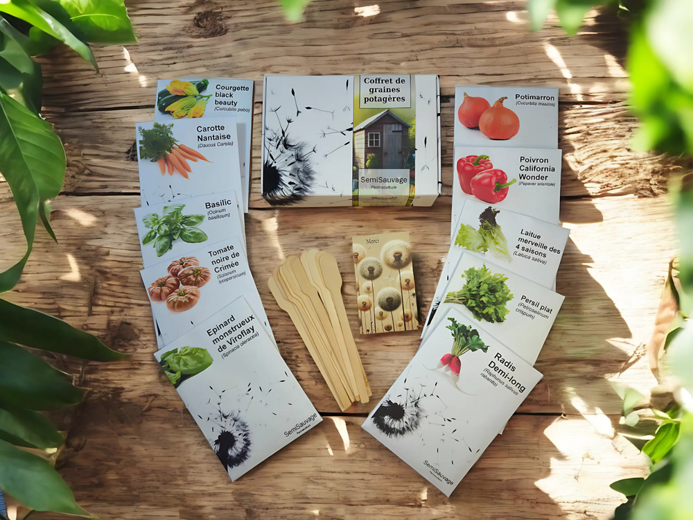 Coffret de graines - spécial jardinier débutant - semisauvage permaculture