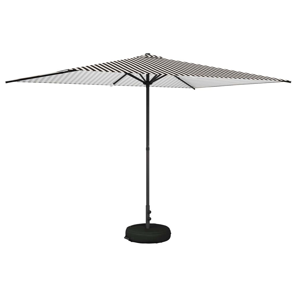 Parasol de jardin avec base 200 x 300 cm polyester