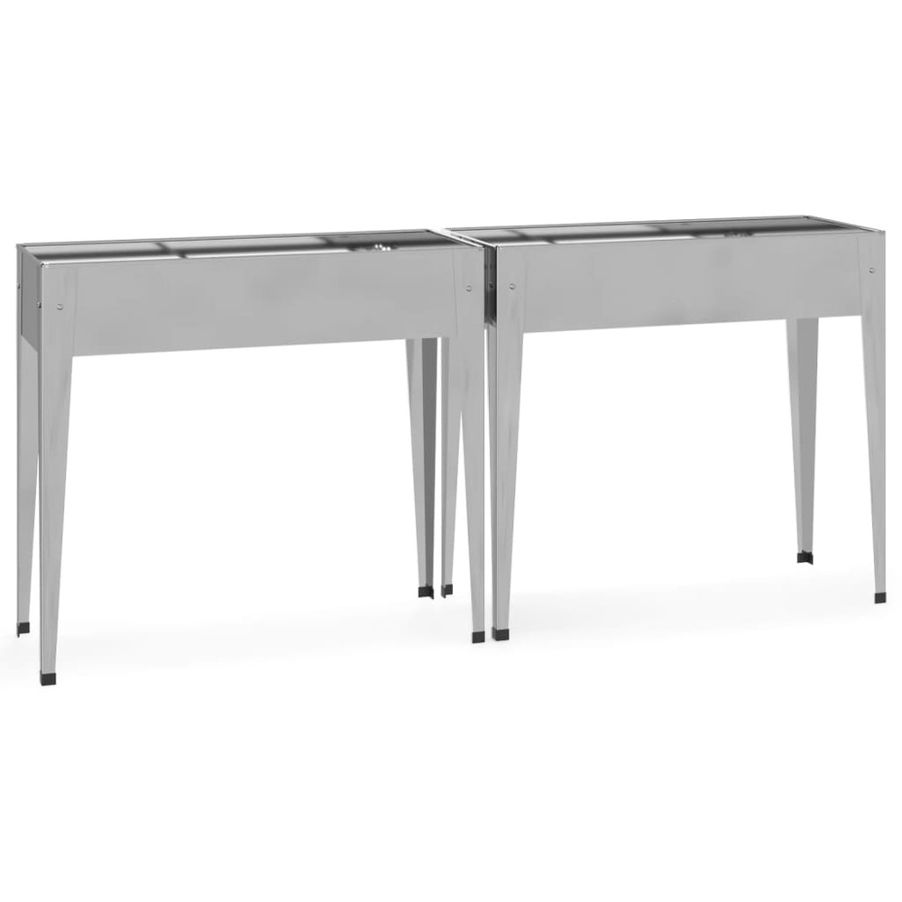 Jardinières 2 pcs acier galvanisé