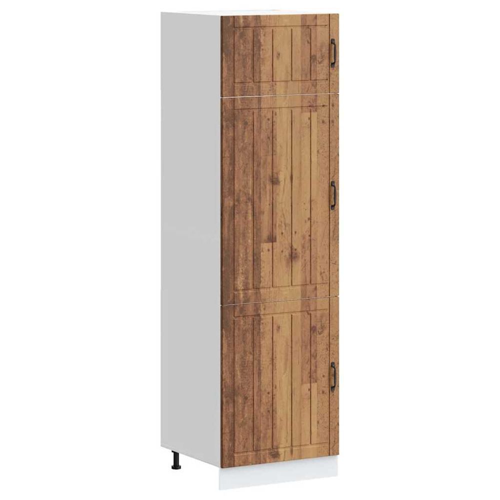 Armoire de cuisine lucca vieux bois bois d'ingénierie