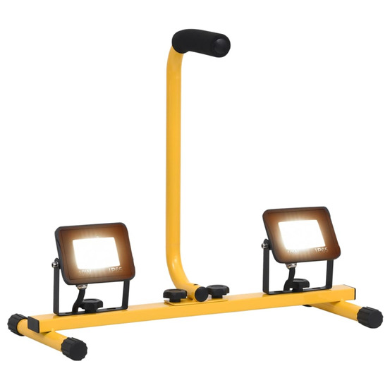 Projecteur à led avec poignée 2x10 w blanc chaud