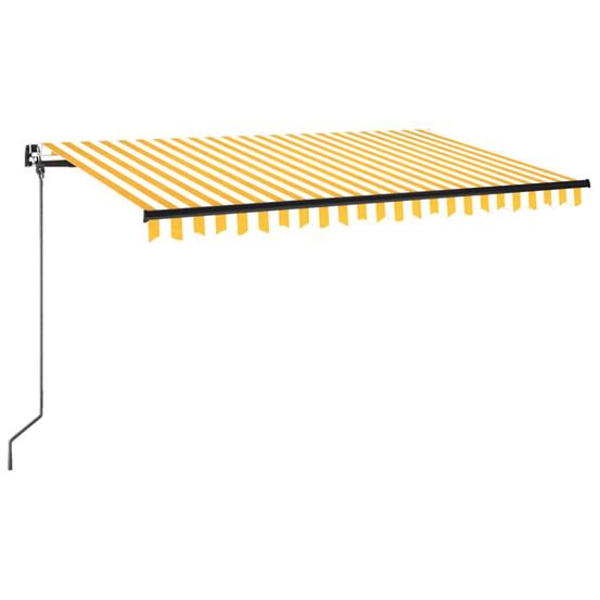 Auvent manuel rétractable 400x350 cm jaune et blanc