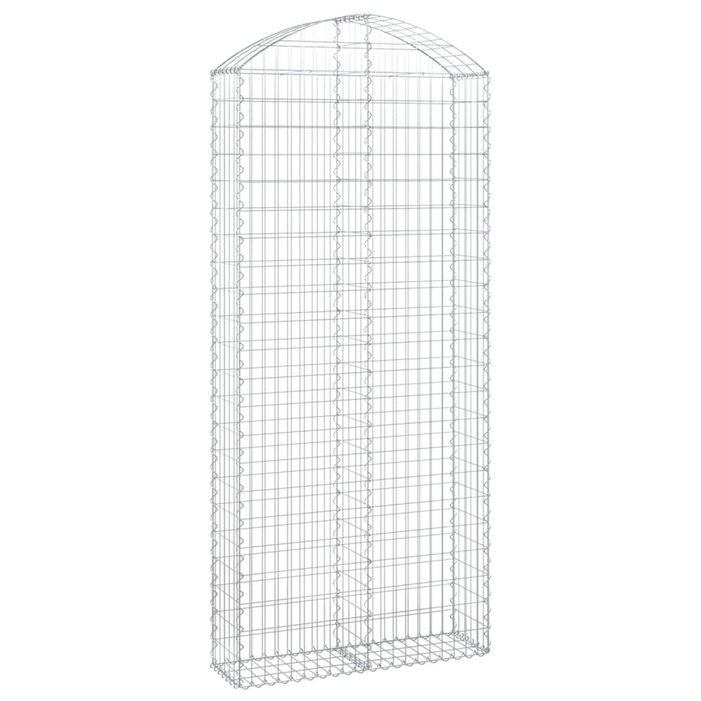 Panier de gabions arqué 100x30x220/240 cm fer galvanisé