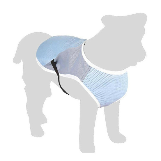 Manteau rafraîchissant frozen gris longueur 35 cm ø 46-56 cm pour chiens